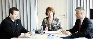 Ivica Dačić, Catherine Ashton and Hashim Thaci  Source: B92 News
