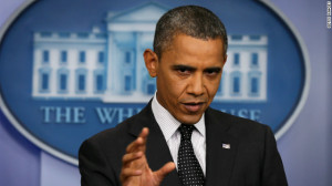 "We cannot have a situation where chemical or biological weapons are falling into the hands of the wrong people," Obama told reporters at the White House. "We have been very clear to the Assad regime -- but also to other players on the ground -- that a red line for us is we start seeing a whole bunch of chemical weapons moving around or being utilized. "That would change my calculus; that would change my equation."