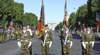 July, 14th, 2013: 4800 soldiers march along the Champs-Élysées in Paris to celebrate the French National Day. Among them were 200 German soldiers – members of the Franco-German Brigade, accompanied ...