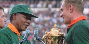 Mandela: "Thank you for what you have done for our country." Pienaar, replied: "No, Mr President. Thank you for what you have done." The rainbow nation was borne.