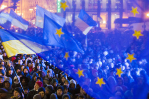 The pro-Europe protest started peacefully in November 2013.